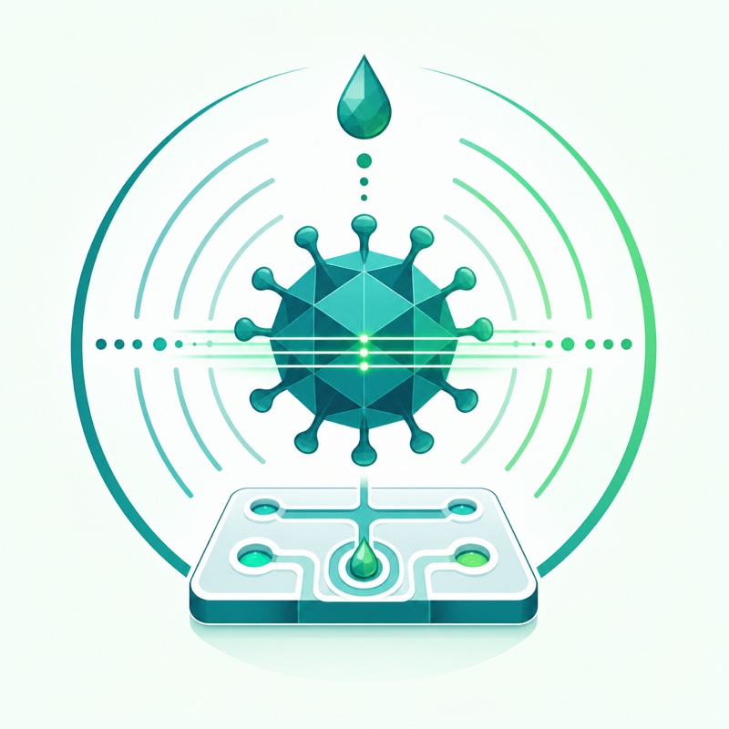 Illustration of rapid viral detection and pathogen sensing